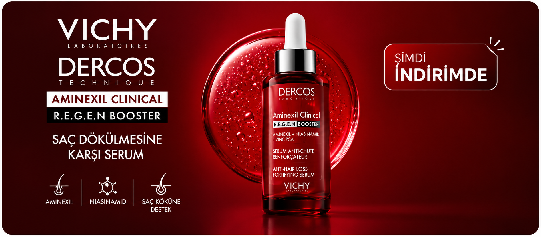 Vichy Dercos Aminexil Clinical R.E.G.E.N. Booster 90 ml Saç Serumu